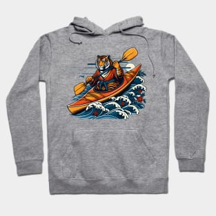 kayaking Bengal tiger Hoodie